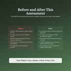 Perfectionism Profile — before and after transformation