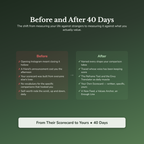 Comparison Workbook & 40-Day Guide — before and after transformation