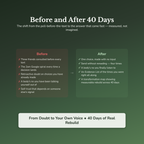 Self Trust Workbook & 40-Day Guide — before and after transformation