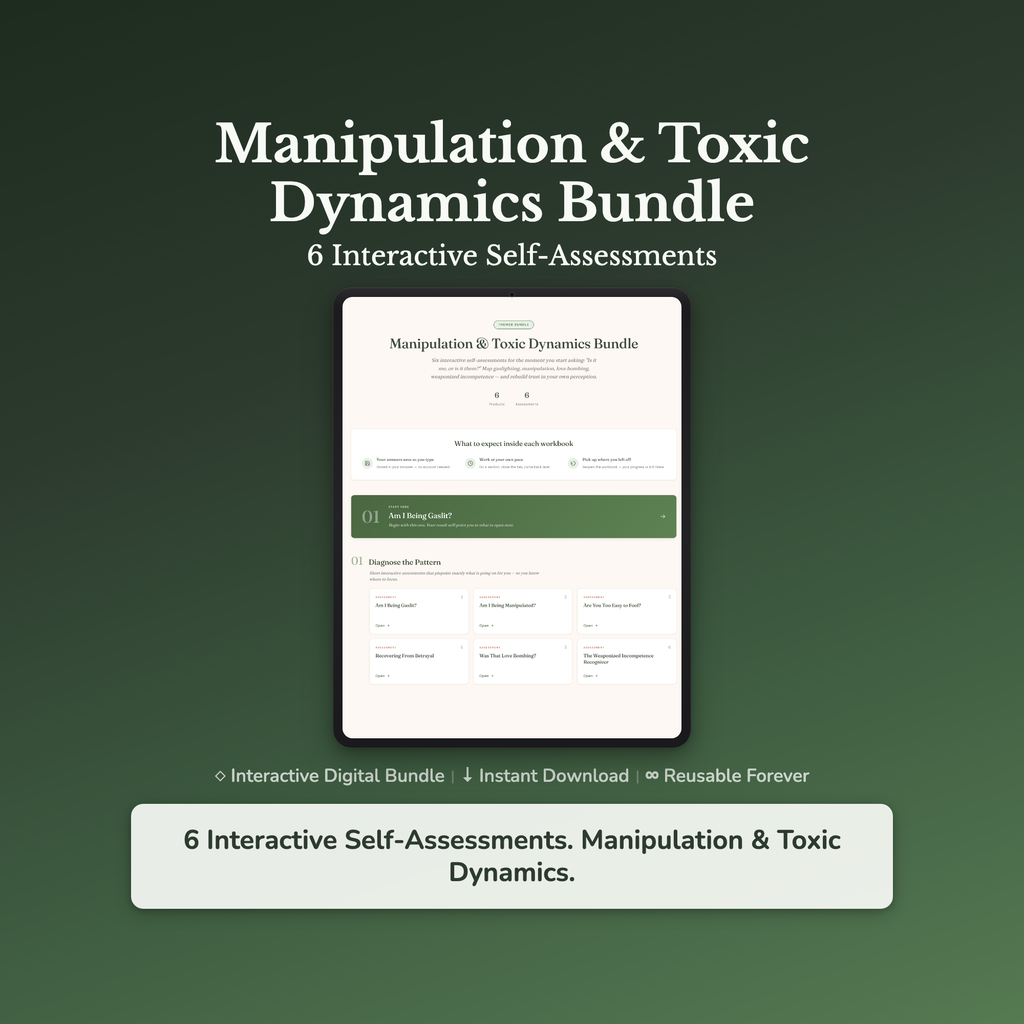 Manipulation Bundle – Am I Being Gaslit Self-Care Tools – Interactive Digital Bundle