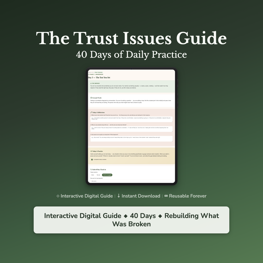 Trust Issues Workbook & 40-Day Guide — interactive workbook cover