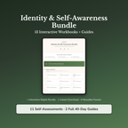 Identity Workbook Bundle – Who Am I Without My Role? – Interactive Digital Bundle