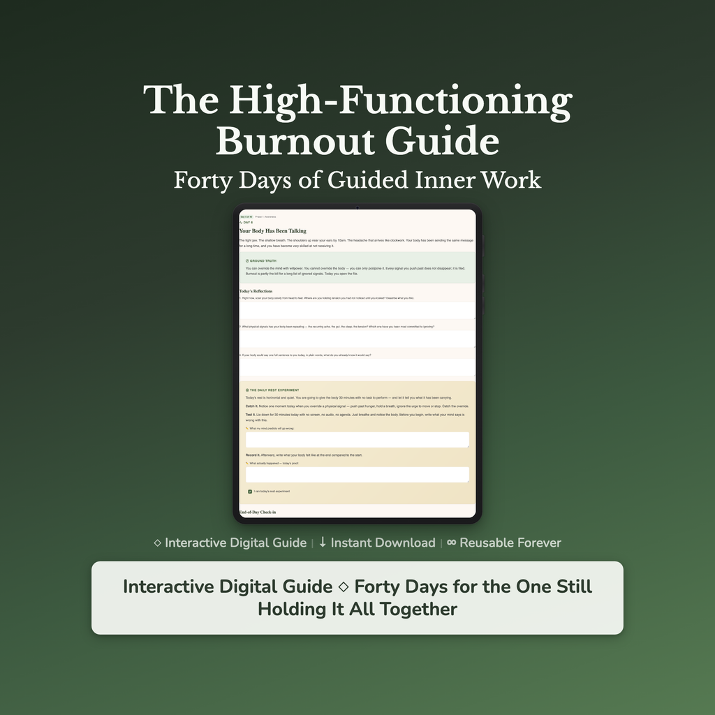 Burnout Workbook & 40-Day Journal – For the High-Functioning – Interactive Digital Guide
