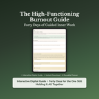 Burnout Workbook & 40-Day Journal – For the High-Functioning – Interactive Digital Guide