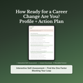 Career Change Readiness Profile — interactive workbook cover
