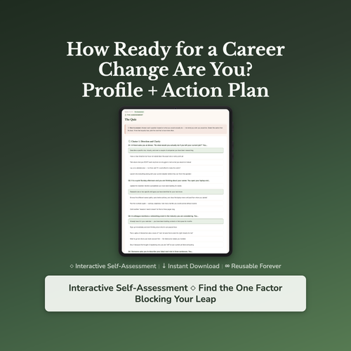 Career Change Readiness Profile — interactive workbook cover