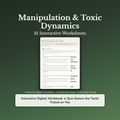 Manipulation & Toxic Patterns Worksheets – Gaslighting, Toxic Relationships, Red Flags – Interactive Worksheets Bundle