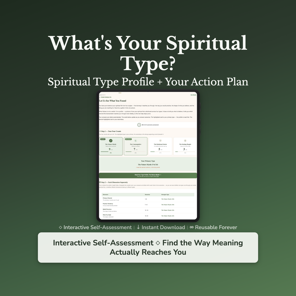 Spiritual Type Quiz & Workbook – How Meaning Reaches You – Interactive Self-Assessment