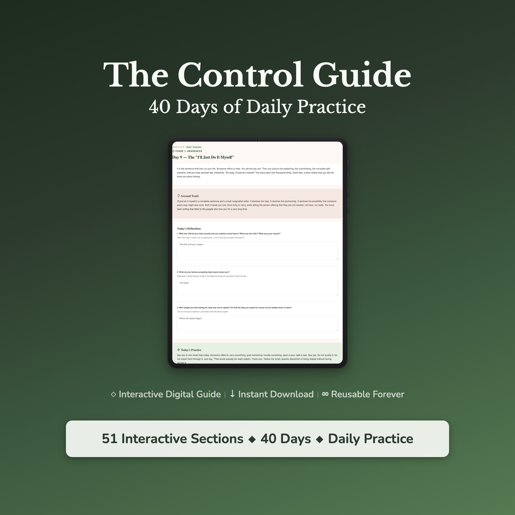 Control Freak Workbook & 40-Day Guide — interactive workbook cover