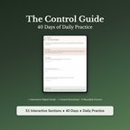 Control Freak Workbook & 40-Day Guide — interactive workbook cover