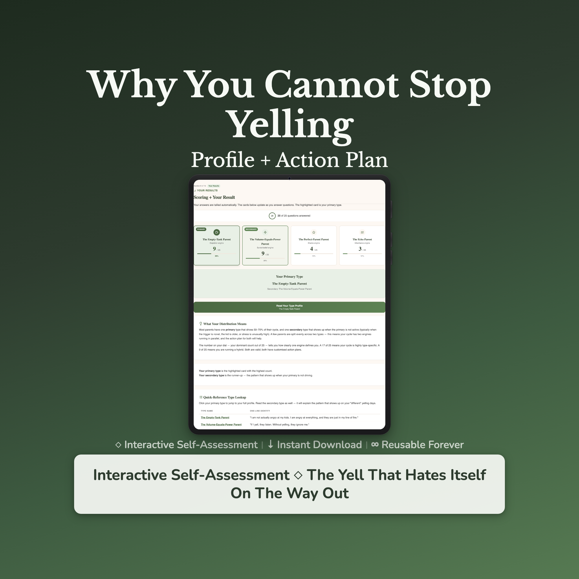 Anger Management Quiz — interactive workbook cover