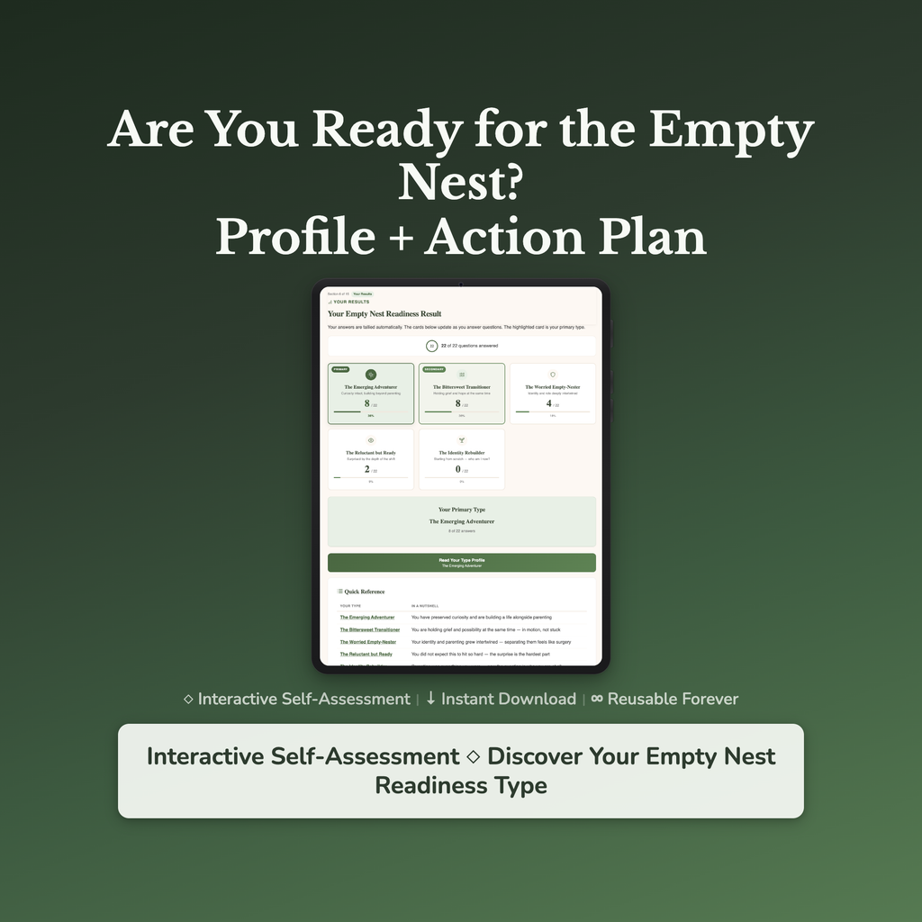 Empty Nest Readiness Profile — interactive workbook cover