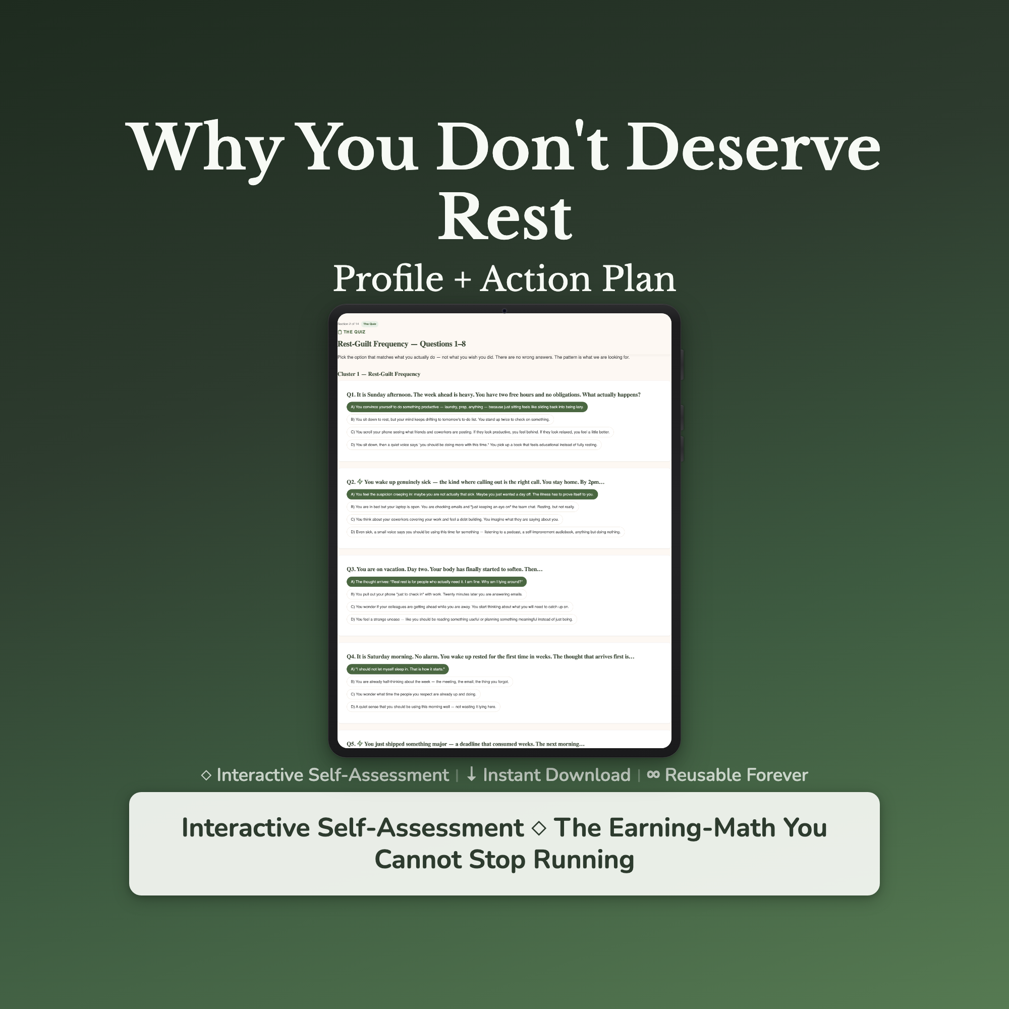Burnout Quiz — interactive workbook cover