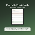 Self Trust Workbook & 40-Day Guide — interactive workbook cover