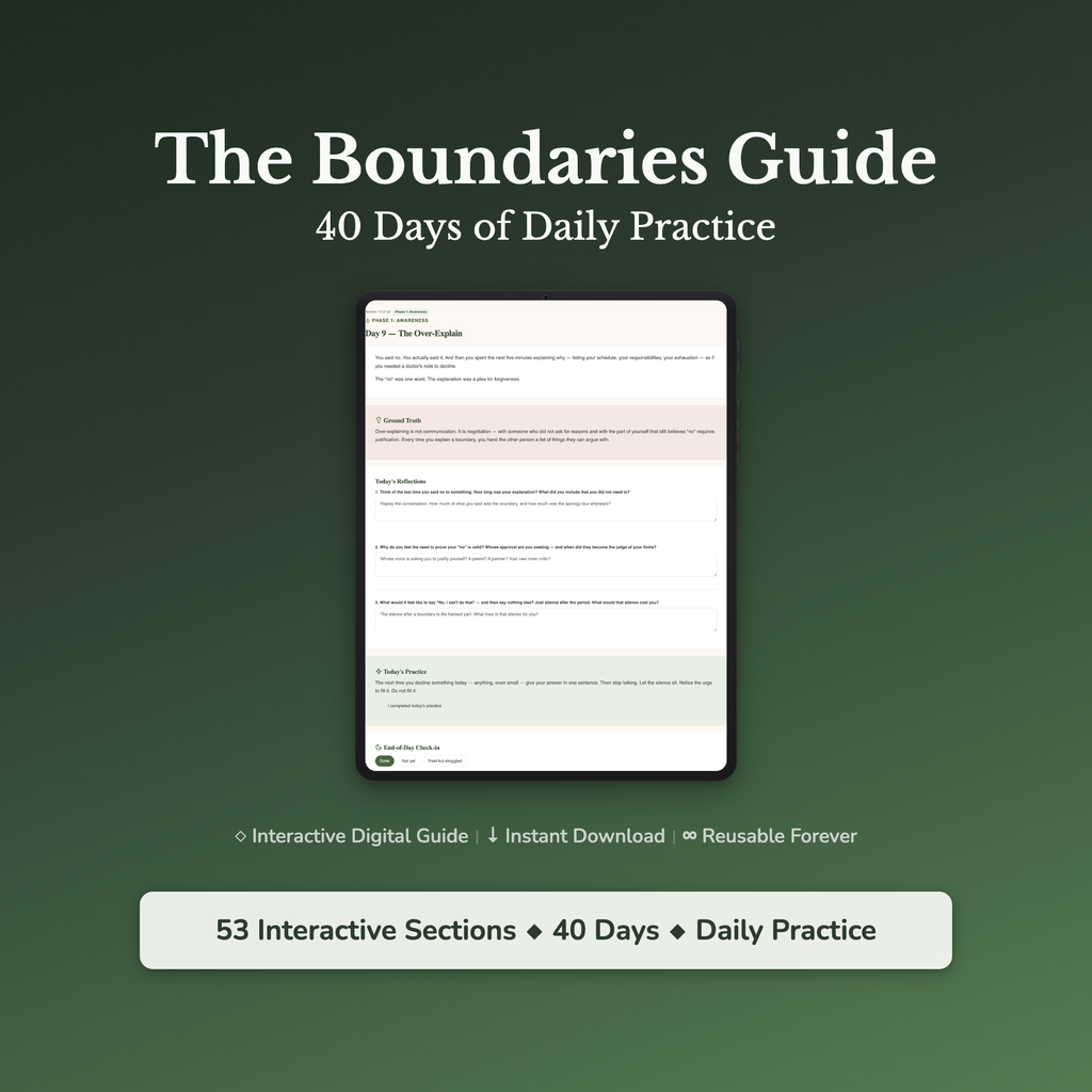 Boundaries Workbook & 40-Day Guide — interactive workbook cover