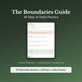 Boundaries Workbook & 40-Day Guide — interactive workbook cover