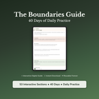 Boundaries Workbook & 40-Day Guide — interactive workbook cover