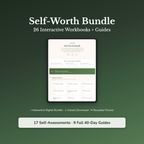 Self-Worth Bundle – Inner Critic Shadow Work 26 Tools – Interactive Digital Bundle