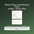 Social Battery Profile — interactive workbook cover
