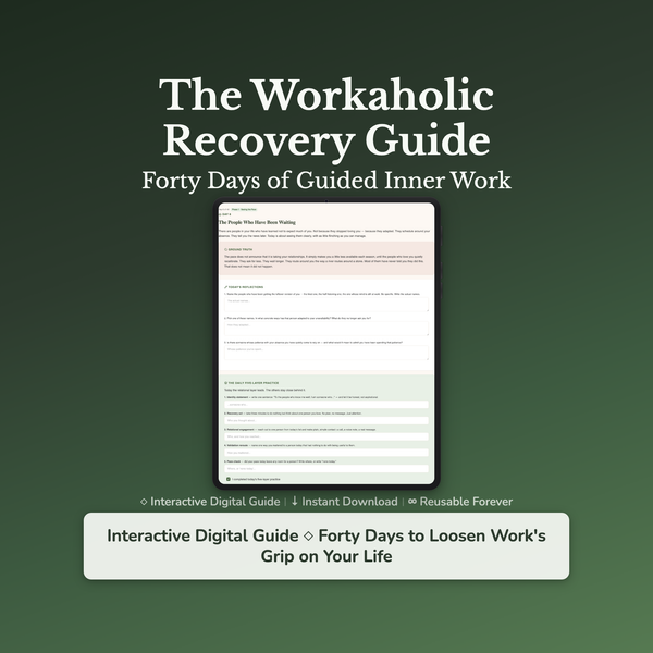 Workaholic Workbook & 40-Day Journal – Work Back In Its Place – Interactive Digital Guide — interactive digital workbook