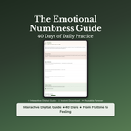 Emotional Numbness Workbook & 40-Day Guide — interactive workbook cover