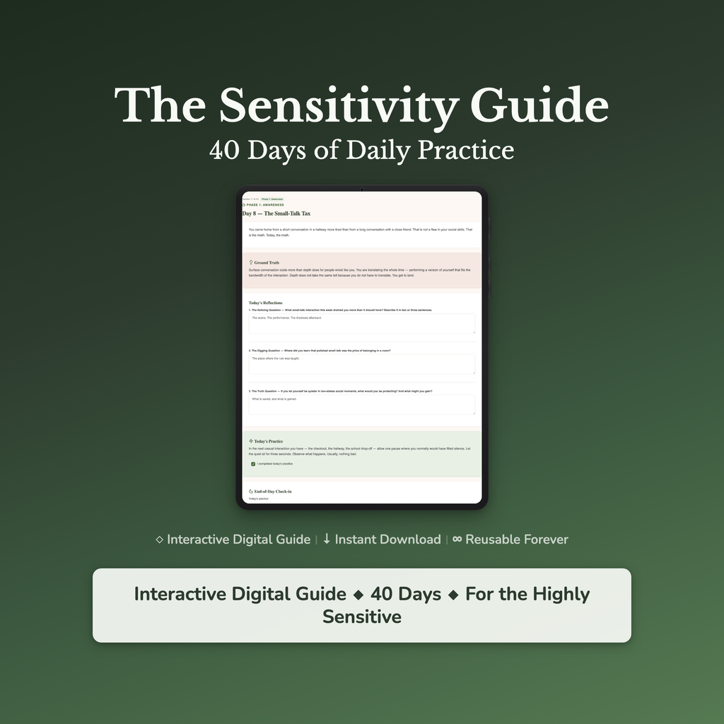 Highly Sensitive Workbook & 40-Day Guide — interactive workbook cover
