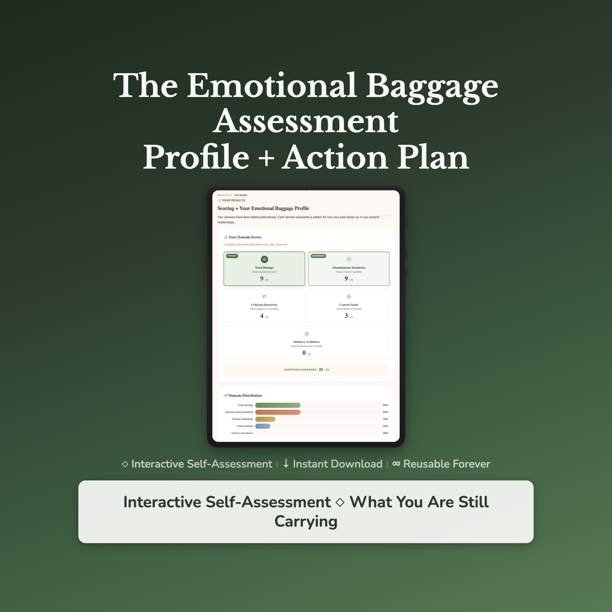 Emotional Baggage Profile — interactive workbook cover
