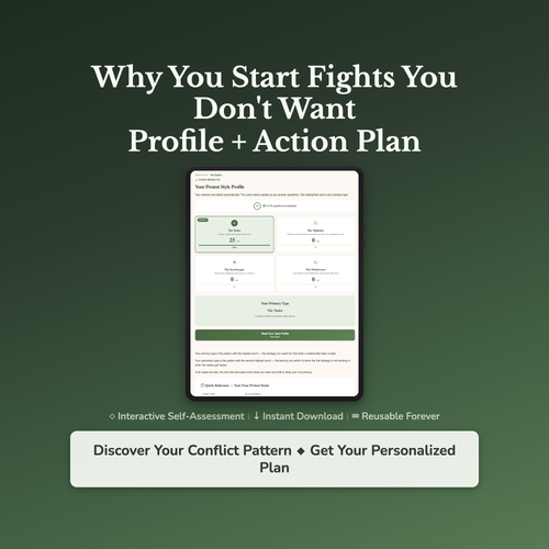 Conflict Starting Profile — interactive workbook cover
