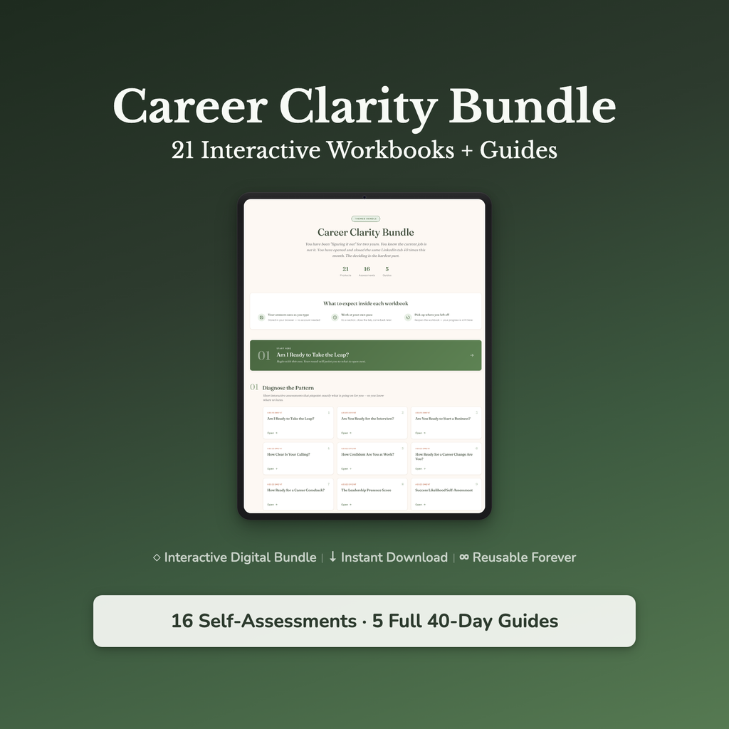 Career Clarity Bundle – Imposter Syndrome 16 Career Tools – Interactive Digital Bundle
