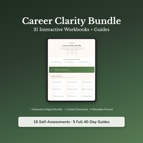 Career Clarity Bundle – Imposter Syndrome 16 Career Tools – Interactive Digital Bundle