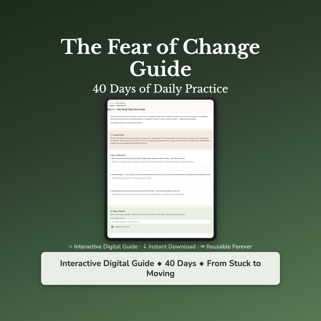 Fear of Change Workbook & 40-Day Guide — interactive workbook cover