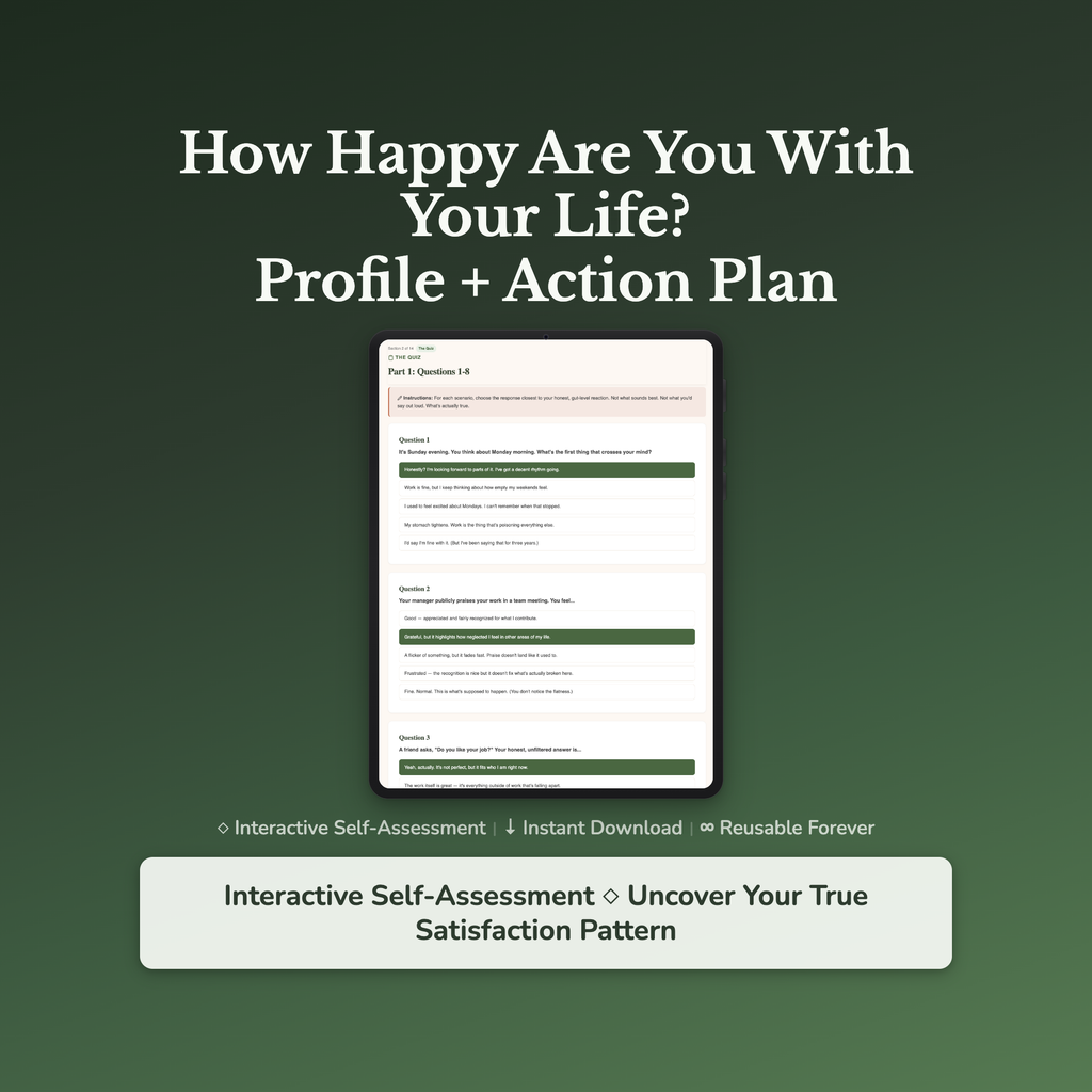 Life Satisfaction Profile — interactive workbook cover