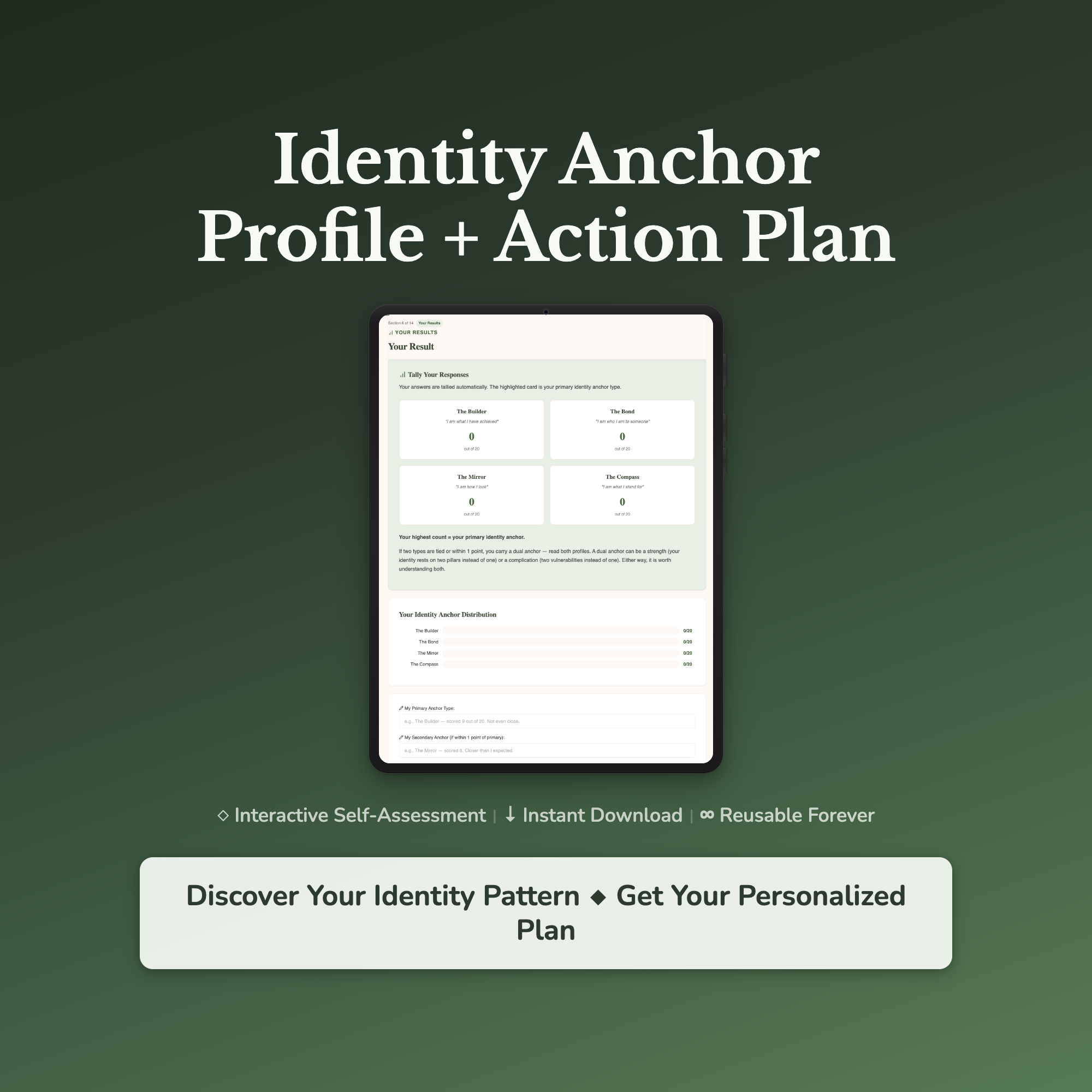 Identity Anchor Profile — interactive workbook cover