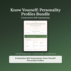 Personality Profile Bundle – Big Five EQ Emotional Age 8 Tools – Interactive Digital Bundle