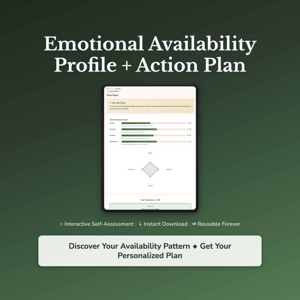 Emotional Availability Profile — interactive workbook cover