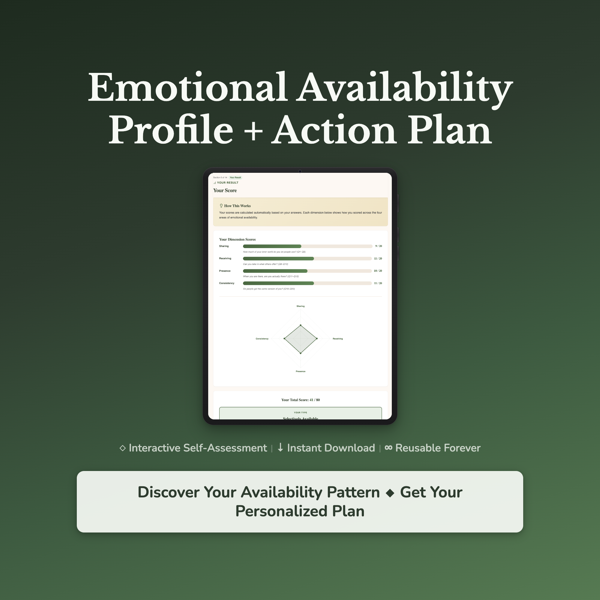 Emotional Availability Profile — interactive workbook cover