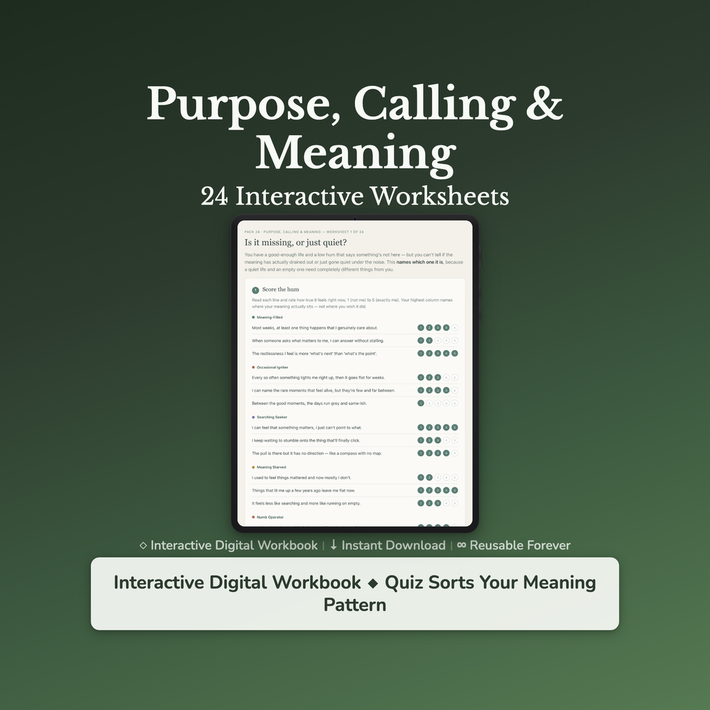 Ikigai & Purpose Worksheets – Find Your Purpose, Meaning, Calling, Direction – Interactive Worksheets Bundle