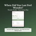 Wonder Quiz & Workbook – When Did You Last Feel Awe? – Interactive Self-Assessment