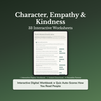 Empathy & Kindness Worksheets – Read People, Self-Compassion, Kindness – Interactive Worksheets Bundle