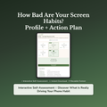 Screen Habit Profile — interactive workbook cover