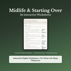Midlife Crisis Worksheets – Starting Over, Second Chapter, Reinvention – Interactive Worksheets Bundle