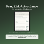 Fear of Failure Worksheets – Playing It Safe, Avoidance, Risk & Courage – Interactive Worksheets Bundle