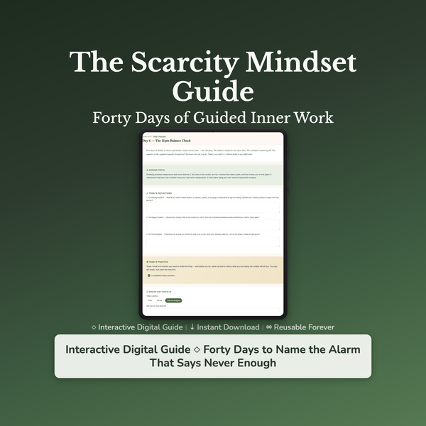 Scarcity Mindset Workbook & 40-Day Journal – Never Enough Help – Interactive Digital Guide — interactive digital workbook