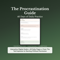 Procrastination Workbook & 40-Day Guide — interactive workbook cover
