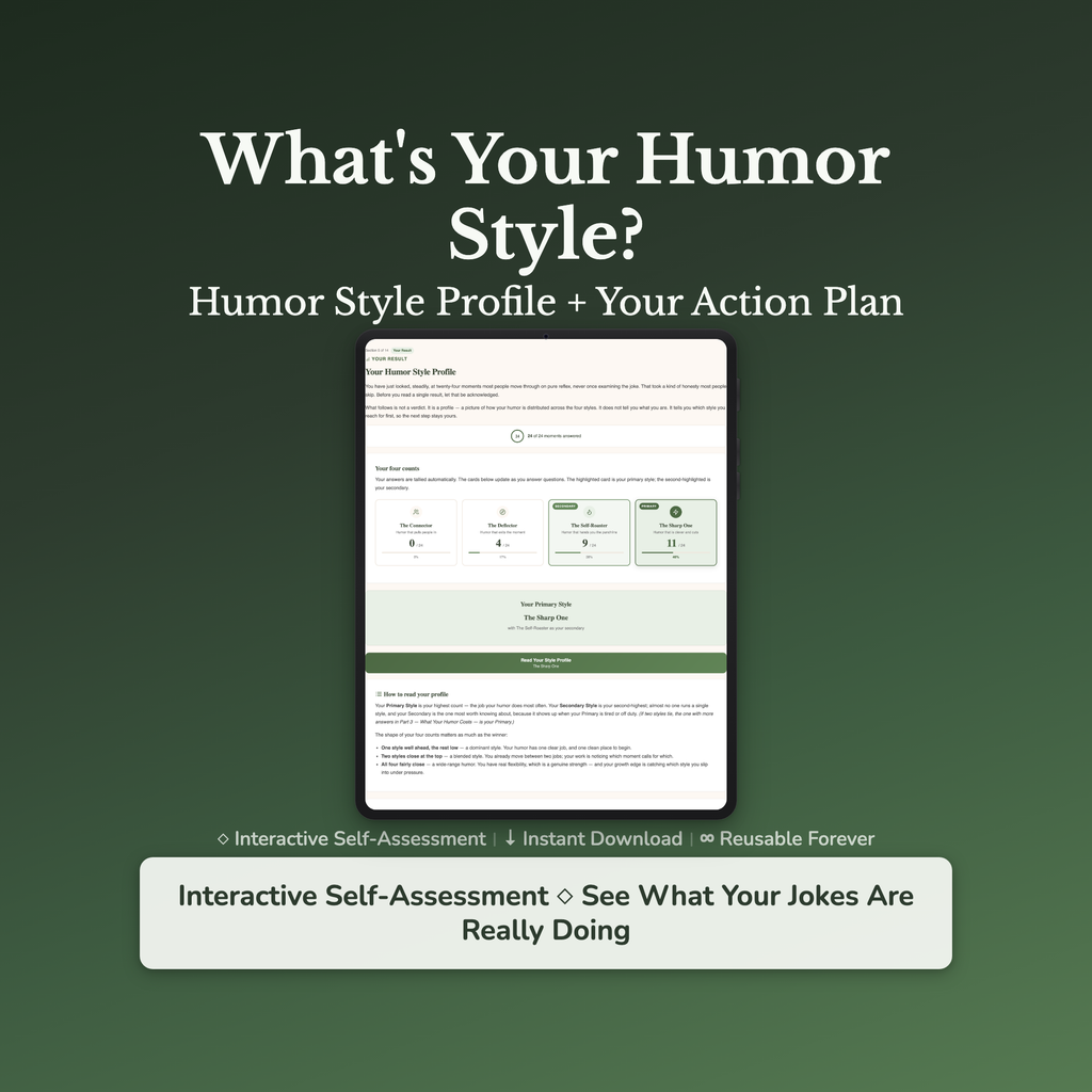 Humor Style Quiz & Workbook – What Are Your Jokes Doing? – Interactive Self-Assessment