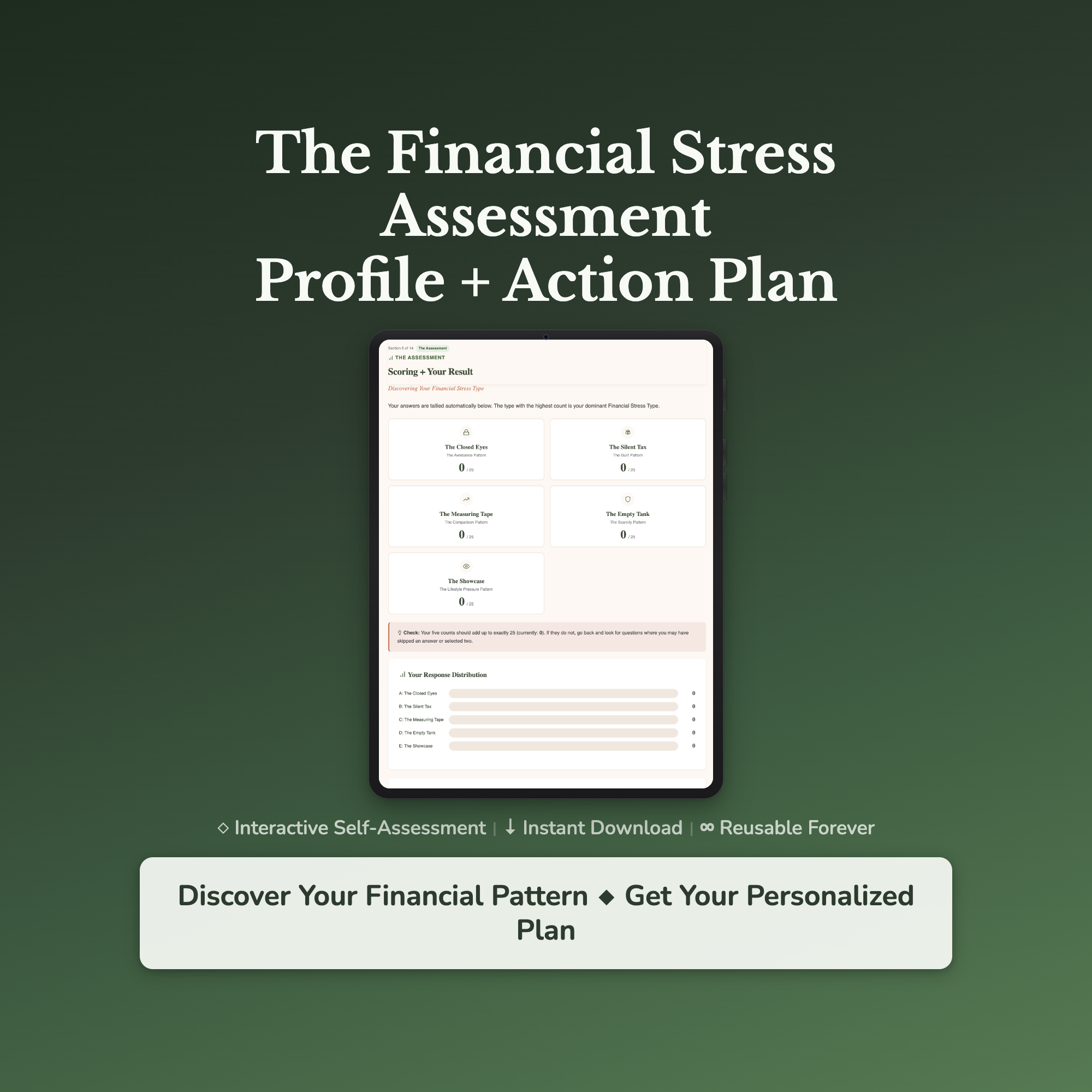 Financial Stress Profile — interactive workbook cover