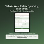 Public Speaking Quiz & Workbook – Why Talking Flattens You – Interactive Self-Assessment