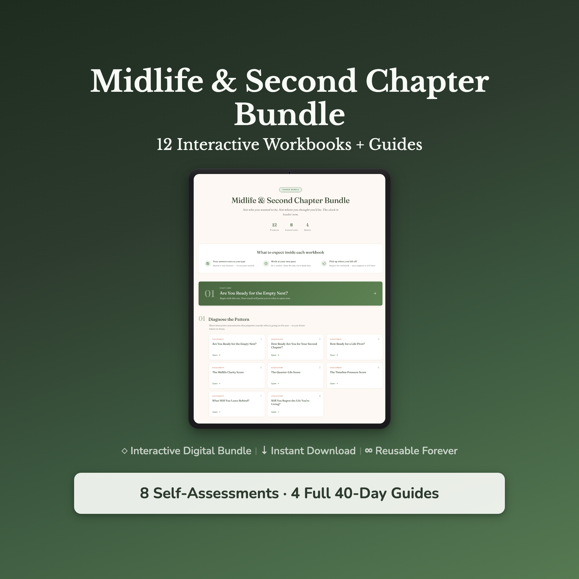 Midlife Crisis Bundle – Second Chapter & Life Pivot – Interactive Digital Bundle