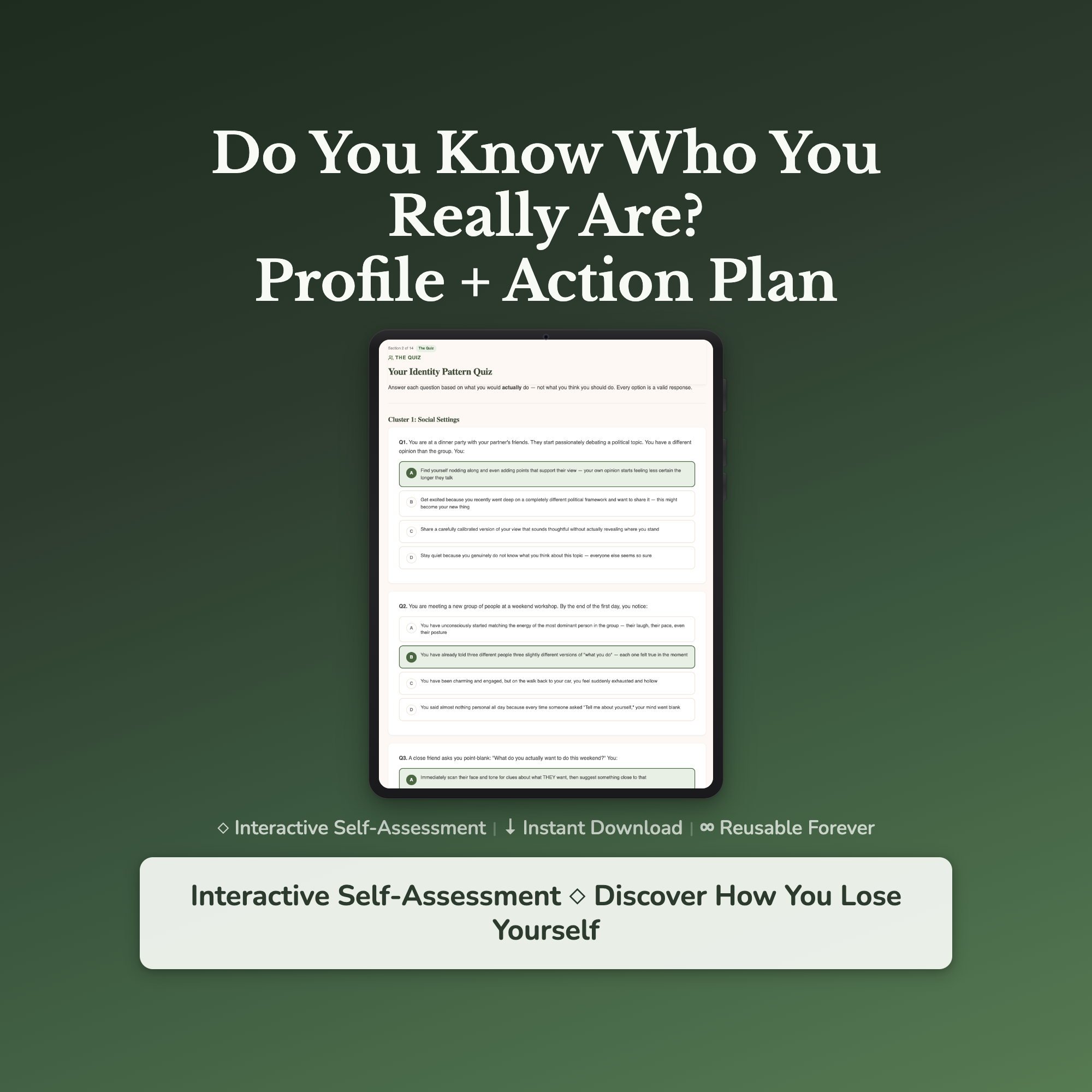 Self-Awareness Profile — interactive workbook cover