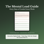 Mental Load Workbook & 40-Day Journal – Invisible Labor Guide – Interactive Digital Guide